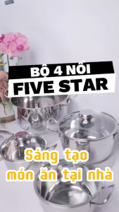 Nồi Inox 304 3 Đáy Nắp Kính Fivestar Plus Royal Cool Sử Dụng Được Trên mọi Loại Bếp