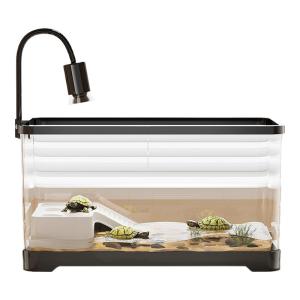 KUOTING | Eco-friendly Turtle Habitat Aquarium with Lid and Bottom Drainage for Brazilian Turtles