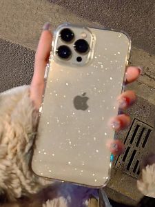 Luxury Glitter Clear Phone Case For iPhone 11 12 13 14 15 16 17 Pro Max Plus Air Soft Transparent Silicone Bumper Cases Cover