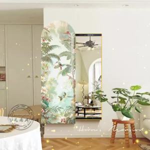 Wall Mirror full length mirror with storage wall mirror full length full body mirror wall mount mirror with rack Jung style entrance painting hidden push-pull 镜子全身