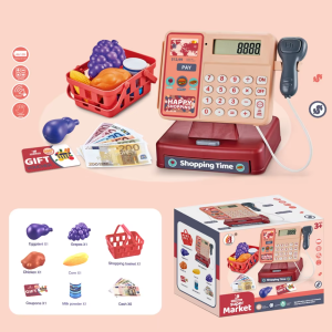 Scanning Cash Register Bills Coins Childrens Food Simulation Supermarket Play House Game With Sound Lights Kids Toys Xmas Gifts