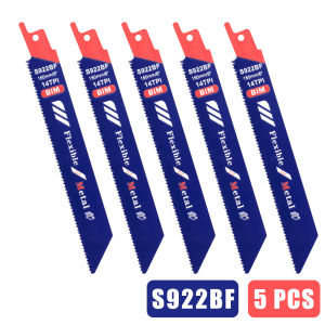 CMCP 5 Pcs Reciprocating Sabre Saw Blades Set S922AF S922BF S922EF 150mm 6" BIM Flexible Saw Cutter For Metal Cutting