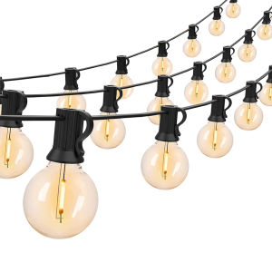 30m Outdoor Garland Lights 220V G40 Plastic Bulb LED Tent Fairy Patio String Light Wedding Garden Party Decoration