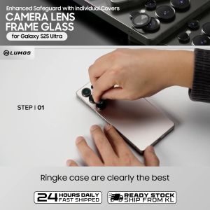 Ringke Camera Lens Frame Glass【2Pcs】for Samsung Galaxy S25 Edge/ S25  / S25 Plus /S25 Ultra Camera Lens Tempered Glass Camera Protector