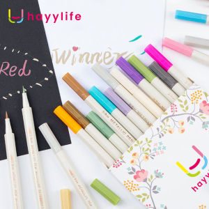 HAYYLIFE STA Metalik Brush Marker Pen Menggambar Kerajinan Pena Menulis Bahan Alat Tulis Kantor Sekolah - HL-AIA778