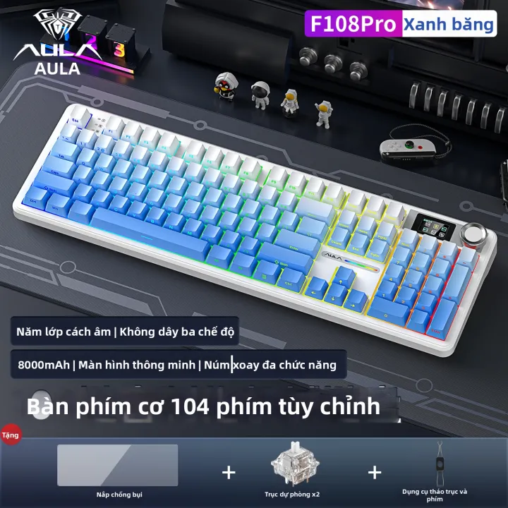 AULA | Combo Bàn Phím Cơ và Chuột Không Dây AULA F108PRO - 3 Chế Độ Kết Nối (Tri-mode), Switch Custom, Thiết Kế Đẹp | BigBuy360 - bigbuy360.vn AULA | Combo Bàn Phím Cơ và Chuột Không Dây AULA F108PRO - 3 Chế Độ Kết Nối (Tri-mode), Switch Custom, Thiết Kế Đẹp | BigBuy360 - bigbuy360.vn