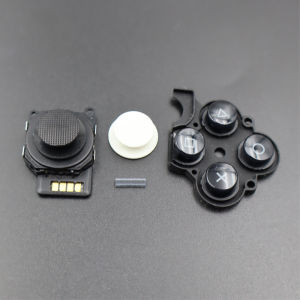 1Set 3D Analog Joystick Thumb Stick & Backup Rocker Cap & Conductive Rubber Bar Graphic Action Button For PSP2000 Game Console