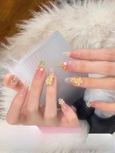 MONLEYTA | Handmade Nail Art Patch Autumn Winter Short Style Finished Product High End Feel Pure Color False Nails Manicure Stickers