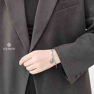 Vòng tay nam nữ Eleanor Accessories mắt xích gắn charm phụ kiện trang sức lắc tay 10057
