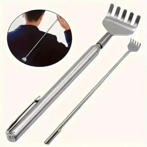 Telescopic Back Scratcher Stainless Steel Portable Adjustable Pen Clip Massage Tool