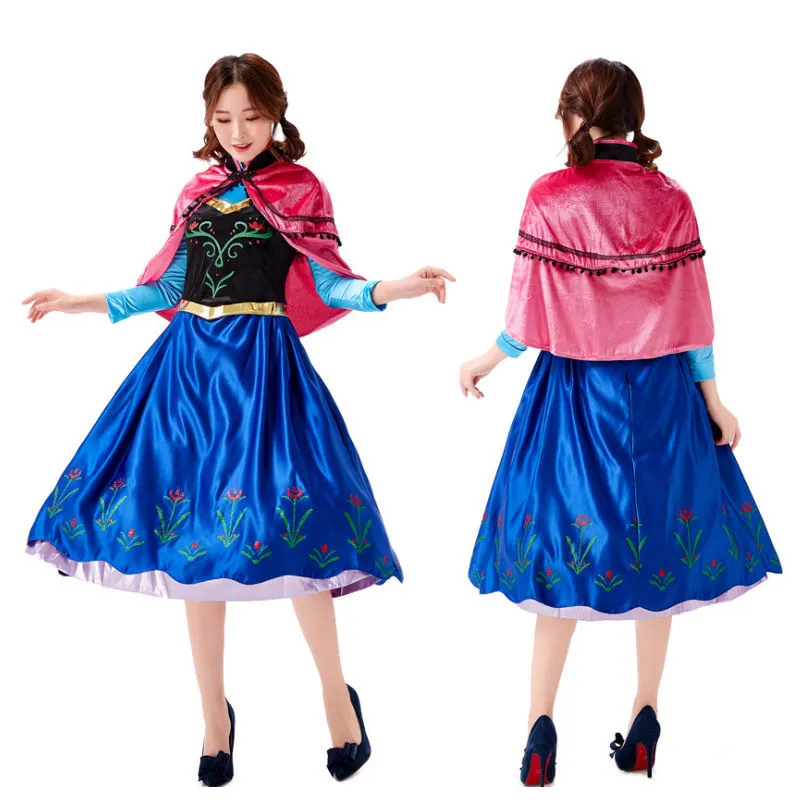 Adult Bell Princess Dress Stage Performance Disney Cinderella Elsa Anna  Halloween Cos Annual Meeting Costume