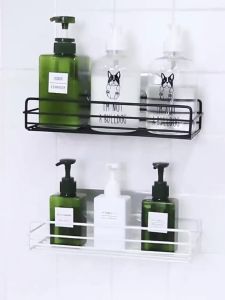 Kệ nhà tắm hình chữ nhật kệ sắt dán tường không rỉ siêu chắc