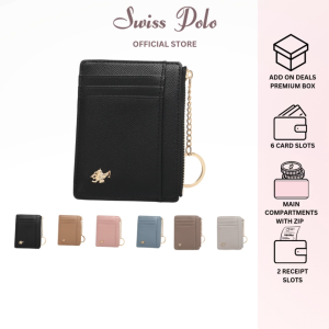 SWISS POLO Ladies PU leather Card Holder Zipper Coin Purse - Multi Colour SLP 32