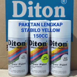 Pilok Cat Diton Stabilo Yellow 8005 White 840 Clear 8540 Paketan kuning stabilo 3 klg 150cc Pilox Cat Semprot Diton Spray Paint