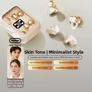 LATUO | Compatible with Xiaomi Phones Comfortable for Long Wear Bluetooth Earbuds Clamp-on & In-ear