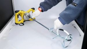 OPPLE Portable Electric Concrete Mixer Handheld Concrete Cement Mixer 6 Speed Adjustable Mixer Mixing Power Tool