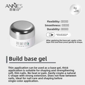 Nini Shi Japanese Style Jarred Constructive Base Gel Leveling Hardened Three-In-One High Hardness Sealing Layer Functional Gel for Nail Salons