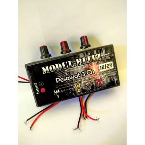 MODUL LAMPU LED ATAP MOBIL BLITZ PESAWAT 4CHANEL OUTPUT 12Volt /24Volt