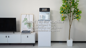 Smart Tea Bar Machine for Household Office Spacious & Colorful Large Screen Stand up Multifunctional Cold and Hot Water Dispenser with Tea Pot and Electric Kettle