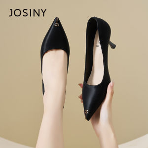 Josiny | Elegant Pointed Toe French Style Shallow Mouth High Heels