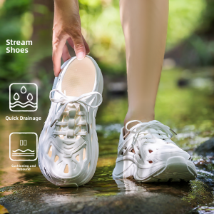 Mens Summer Sport Fishing Shoes Anti-Slip Breathable Slip-On Water Shoes Odorless Hole Shoes for Driving Outdoor Activities