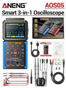 ANENG | ANENG AOS05 3‑in‑1 Handheld Oscilloscope Multimeter Signal Generator 25000 Counts True RMS 50MHz Type‑C Rechargeable for Repair