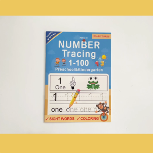 Number Tracing Pad for Kids Trace Numbers 1-100 Lines Trace Workbook for Practicing Handwriting Learning Numbers for Preschool for Pre K Kindergarten Preschool Education Counting Math Workbook Activity Worksheets