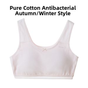 Girls Cotton Sports Bra Breathable Development Period Underwear Female Teenagers Comfortable Small Vest Tank Top Innerwear