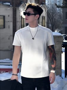Slim Fit American Style Pure Color Tshirt