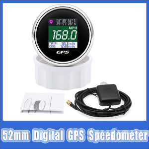 85mm GPS Speedometer With GPS Antenna Waterproof Odometer Voltmeter TFT Screen Motor Boat Car RV Speed Mete