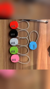 3 Digits Combination Lock Gym Locker Lock Waterproof Outdoor Mini Wire Rope Combination Padlock for Zippers Backpacks Trolley Cases Gym Lockers & Fence