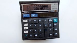 Kalkulator Sedang Murah Best Seller Kantor Dagang Display 12 Digit Double Power Ukuran 13 x 13cm CT 512