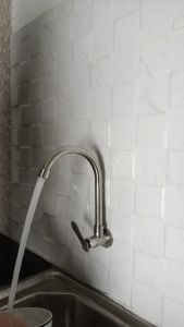 GS301 Keran Cuci Piring Leher Angsa Tembok Stainless