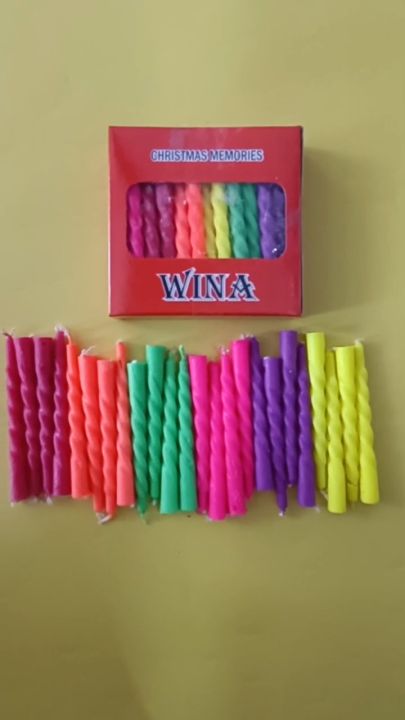 (24pc) lilin wina - lilin ulir lilin lidi lilin spiral murah