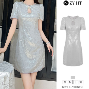 ZYHT ชุดเดรสทำงานของผู้หญิงชุดเดรสวันหยุดชุดเดรสเกาหลีชุดราตรีเข้าร่วมงานชุดเดรสสุดหรู Gaun Modis ชุดเดรสปาร์ตี้ชุดแต่งงาน80062