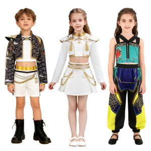 ชุดฮิปฮอปเด็กผู้หญิงใหม่ ชุดแสดงบนเวทีฮาโลวีน ชุดวงเกิร์ลกรุ๊ปเกาหลี ชุดสาวฮอต สำหรับโอกาสพิเศษ เสื้อผ้าเด็ก