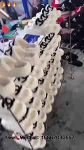 French R High Heel Leather Shoes for Women 2024 New Gold Buckle Chunky Heel Loafers Spring Summer and Autumn Mary Jane Shoes