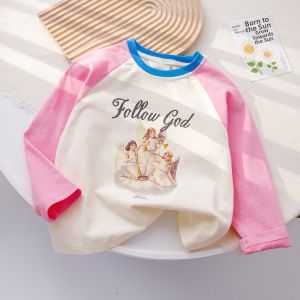 New Fall Design Pure Cotton Base Shirt for Girls