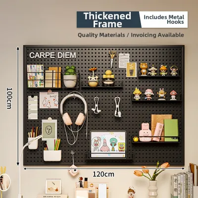 Hole Board Metal Wall Shelf Multifunctional No Drill Installation