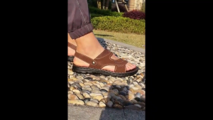 Mens breathable sandals wear-resistant open toe comfortable soft soles non-slip dual-purpose beach shoes and waterproof slippers