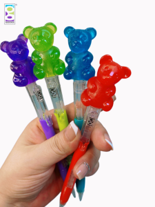 Geddes Bear Scented Automatic Pencil 0.7mm Trẻ Em Hoạt Hình Giải Trí Giảm Căng Thẳng HB Viết Vui Nhộn Văn Phòng Phẩm Dễ Thương