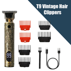 2025 NEW！Portable Electric Hair Trimmer USB Fast Charging Vintage Cordless Hairdressing Clipper for Barbers Hair Cutting Machine