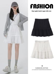 MIDULI | Chân Váy Mini A-line cho Phụ Nữ Mang Thai Màu Trắng