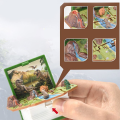 Mini 3D folding book keychain toy, books pop out with unique shapes and novel styles, cognitive puzzle toy. 