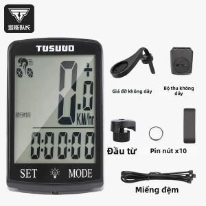 TOSUOD | Đèn Đêm Chống Nước Không Dây Đồng Hồ Đo Tốc Độ và Quãng Đường Đi Xe Đạp