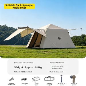 Hewolf | Automatic Inflatable Tent & Tarp 2-in-1 Waterproof