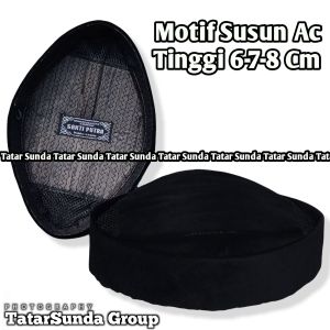 SKT-Peci Kopiah Songkok Susun Dewasa AC Tinggi 6 7 8 Cm Ukuran Lengkap Bisa COD
