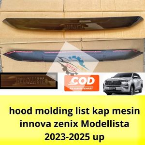 hood molding list kap mesin Innova Zenix Modellista 2023 2025 hitam