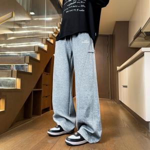 Quần Dài Ống Rộng Mùa Xuân Thu Cho Nam Học Sinh Trung Học Cơ Sở Quần Dài Thể Thao Thường Ngày Cạp Cao Cotton Polyester