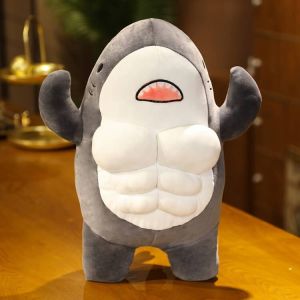 40Cm Cơ Shark Plush Doll Cute Làm Việc Ra Shark Cá Mập Nhồi Bông Cartoon Toys Strong Animal Pillow For Girl Boyfriend Quà Tặng